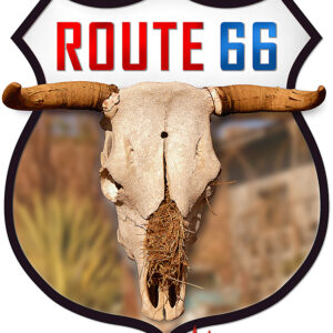 US Route 66 – Shield Longhorn – Illustration (0188)